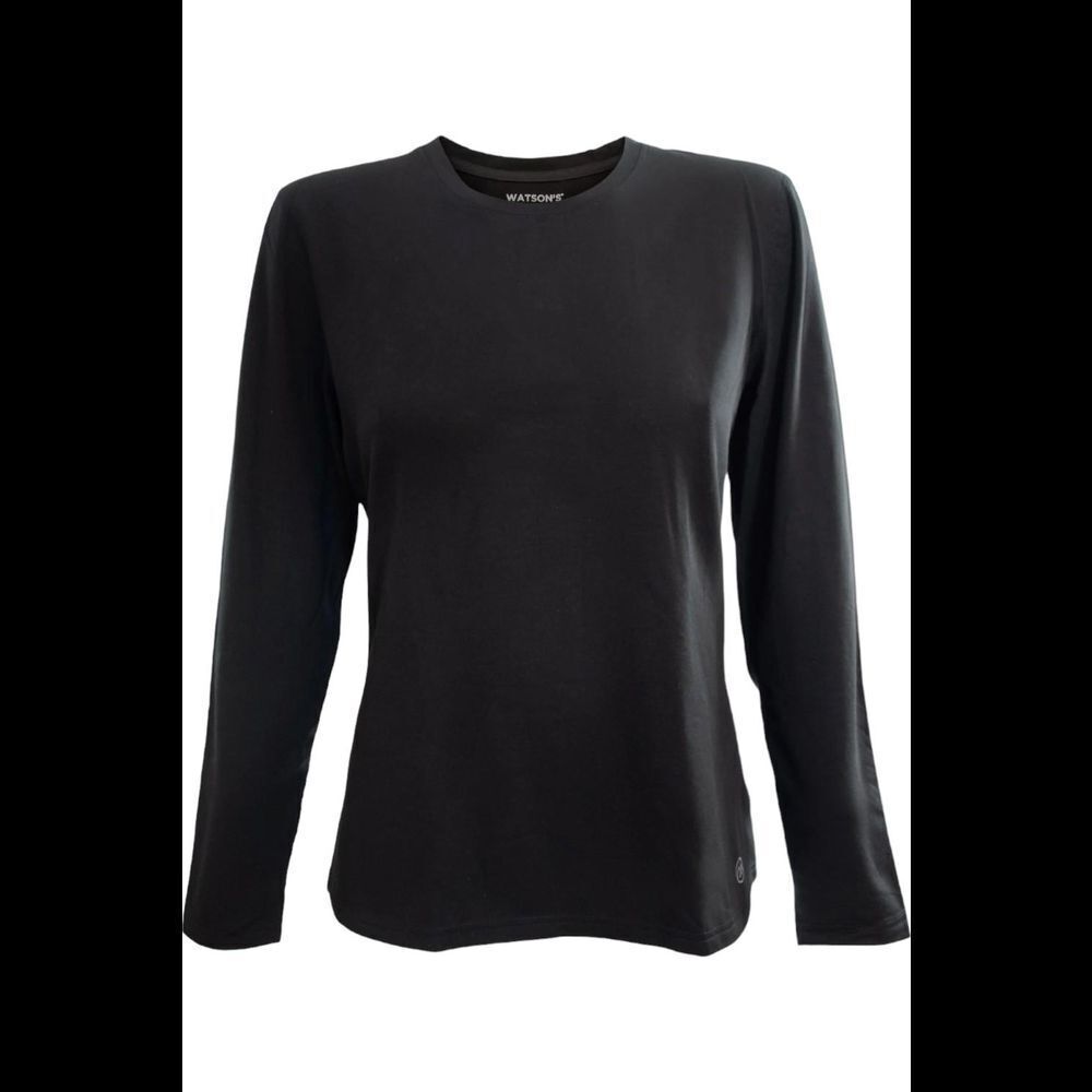 Watson's Women's Heat Thermal Long-Sleeve Crew-Neck Top Black - Regular